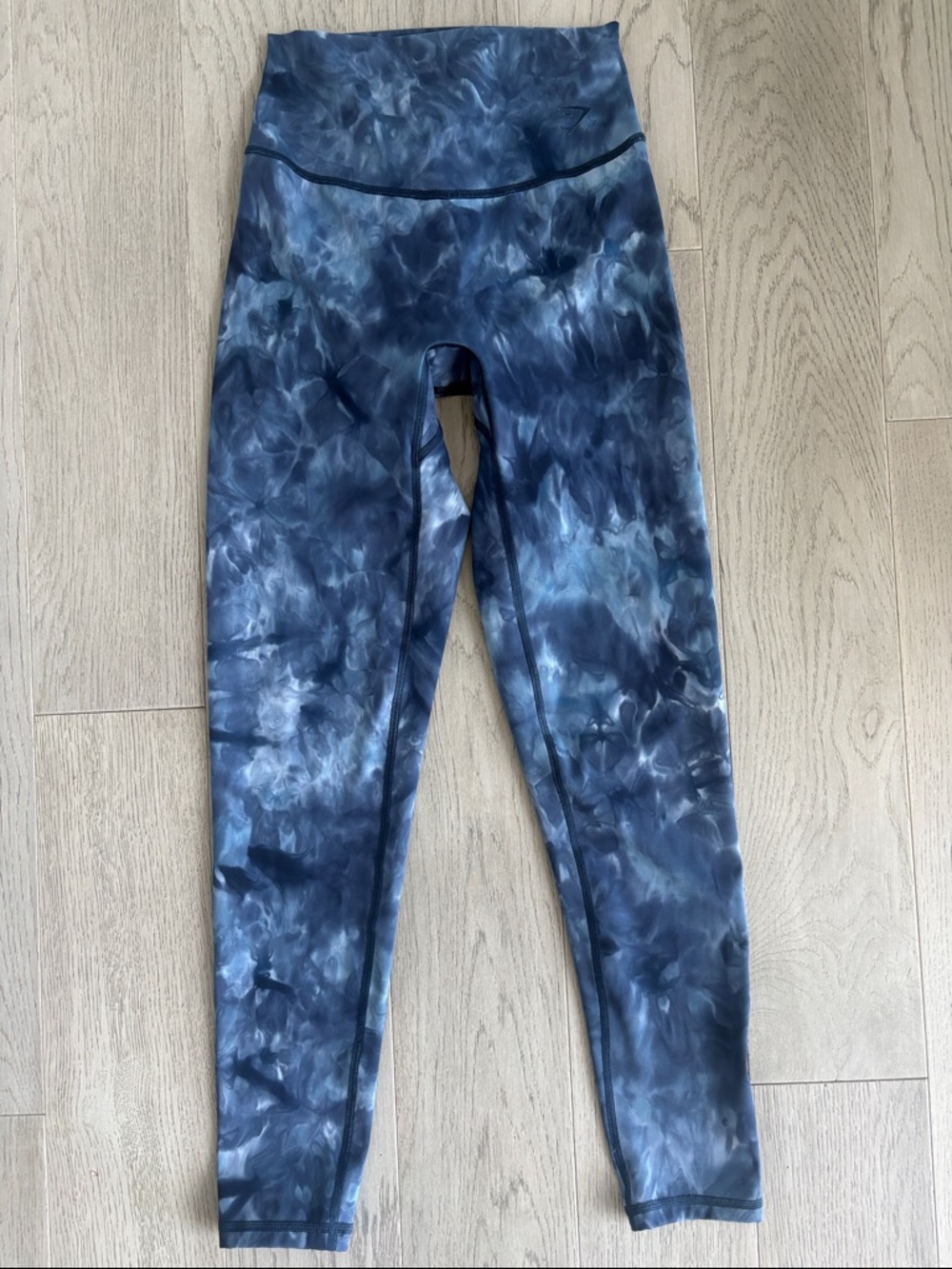 Gymshark Elevate Lakeside Blue Spray Leggings Size Small - Picture 2 of 7